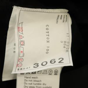 sacai 17年製 ショートスリーブ ボーダーカットソー 半袖 バックテール フレア 3 ネイビー ブラック