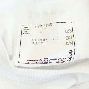 sacai KAWS 21SS Embroidery Tシャツ カットソー 半袖 3 ホワイト