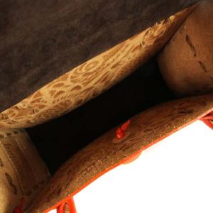 CARVING TRIBES MAESTRA S カービングバッグ レザー ステッチ リボン 総柄 レッド