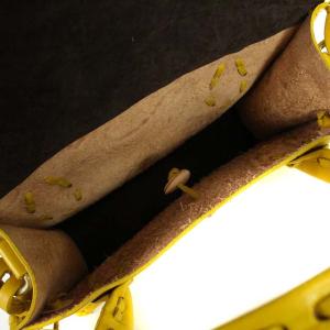 CARVING TRIBES mini Maestra ハンドバッグ ショルダーバッグ 2way レザー 総柄 黄