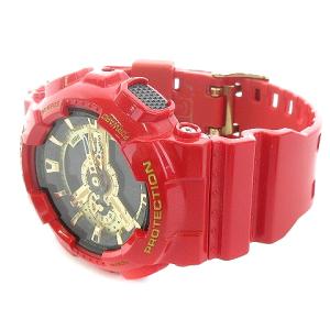 CASIO G-SHOCK 腕時計 クォーツ デジタル ロゴ 2針 レッド