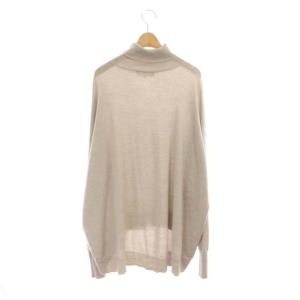 ENFOLD 21AW EMPIRE タートルネックプルオーバー ニット 長袖 バックテール 38 グレージュ