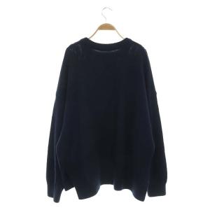 EVERYDAY I LIKE Oversized クルーネックニットセーター ネイビー