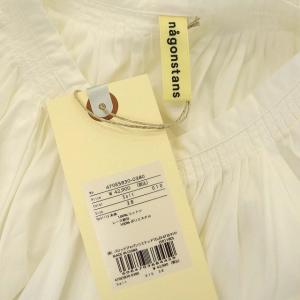 nagonstans 21SS ハイカウントブロード ボリュームタックブラウス シャツ 38 ホワイト