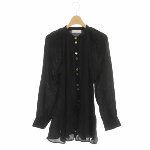 21AW メタルボタンボリュームブラウス ONE ブラック