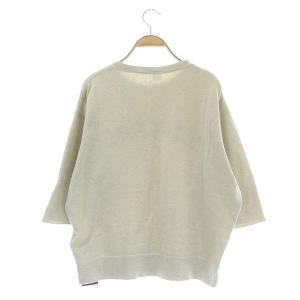 STAMMBAUM アパルトモン取扱 LOGO H/S Sweat ヴィンテージ調ロゴ七分袖スウェットトレーナー F