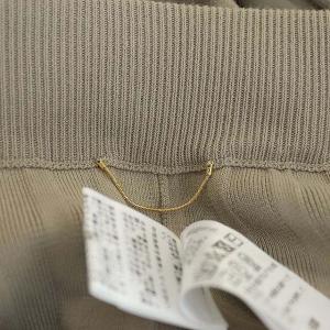 Deuxieme Classe 20SS リブ ニットパンツ イージー ワイド 36 グレージュ