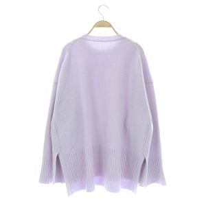 ADORE 21AW ウールカシミヤプルオーバーニット セーター 長袖 38 ライトパープル