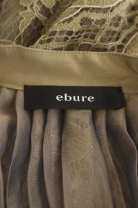 ebure 22SS Circle Flower Lace Dress ロング レース フレア 切替