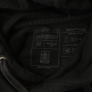 Patagonia Text Logo Uprisal Hoody プルオーバーパーカー 長袖 裏起毛 M ブラック
