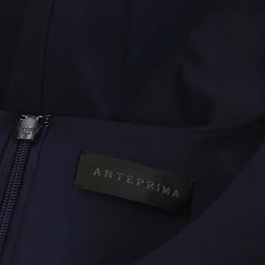ANTEPRIMA ワンピース スリーブシアー ナイロン 五分袖 膝丈 38 ネイビー