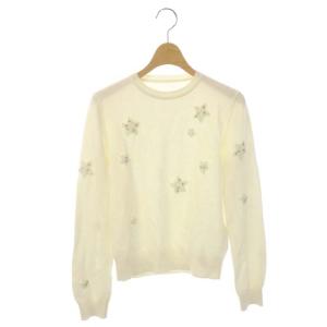 GRACE CONTINENTAL 20AW スターパールニット 36 ホワイト