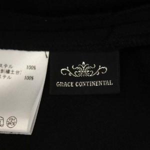 GRACE CONTINENTAL アムンゼンパールトップブラウス カットソー 長袖 38 ブラック