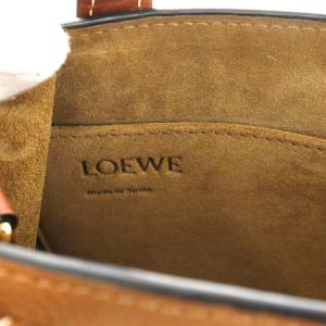 LOEWE ゲート トップハンドル ミニ 2WAY ベルトリボン ブラウン