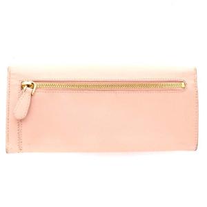 PRADA サフィアーノ 長財布 二つ折り レザー リボン ピンク