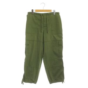 カーゴパンツ ワイド 切替 ライン 38 カーキ