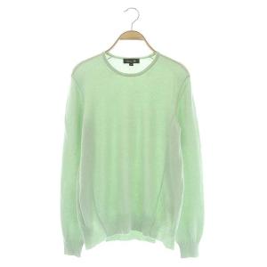 カシミヤクルーネックニット 長袖 2 ミントグリーン