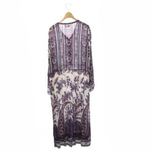 ISABEL MARANT ETOILE エスニック柄シアーワンピース 3 ネイビー