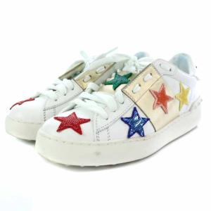 VALENTINO GARAVANI スターパッチローカットスニーカー 22cm ホワイト 