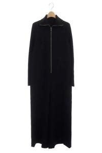 22SS スリーブ切り替えオールインワン ニット ワイド 38 ブラック