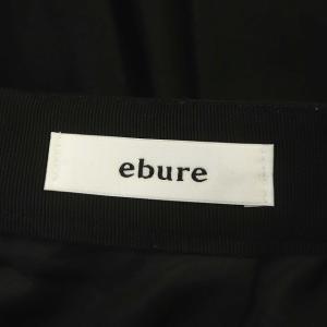 ebure 裾プリーツソフトシルクスカート 36 黒