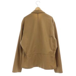 Cruciani ウールブレンドCPOジャケット 薄手 シャツ 長袖 比翼仕立て 50 キャメル