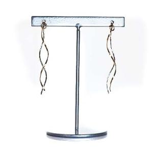 agete スパイラルピアスチャーム ピアス ロング 両耳用 K10 925 ゴールド シルバー