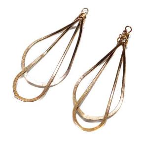 agete チャーム 2連 イエローゴールド