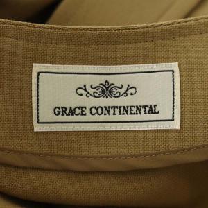 GRACE CONTINENTAL カシュクール2wayコート ノーカラー フォックスファー ベルト付き 36 キャメル