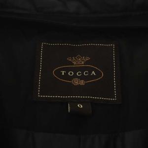 TOCCA フェイクファー ビジュー ダウンコート ロング スナップボタン 総裏地 0 ブラック
