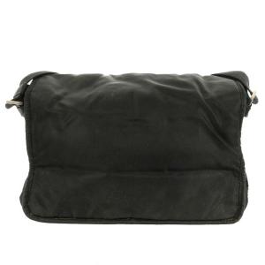 PRADA ショルダーバッグ ナイロン ロゴプレート ブラック