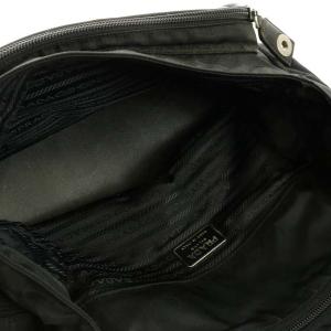 PRADA ショルダーバッグ ナイロン ロゴプレート ブラック