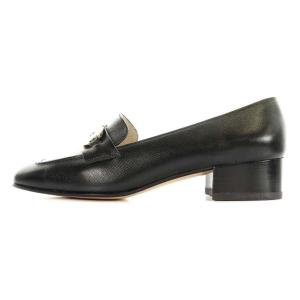 Salvatore Ferragamo BOUTIQUE DRIN 3cm パンプス レザー チャンキーヒール ガンチーニ 4.5C