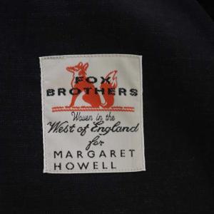MARGARET HOWELL × FOX BROTHERS ウールリネンワンピース 2 ダークグレー