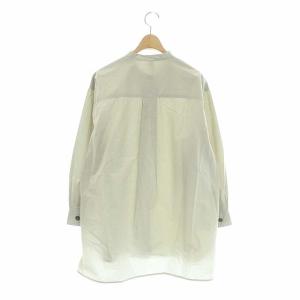 MHL. 21SS COTTON RAMIE POPLIN シャツ ブラウス バンドカラー 長袖 3 グレー