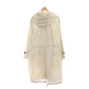 MARGARET HOWELL 20SS PROOFED FINE COTTON スプリングコート 薄手 ロング 比翼仕立て フード 2 ライトベージュ