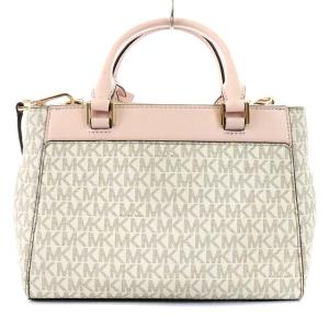 MICHAEL KORS ショルダーバッグ ハンドバッグ 2way レザー ゴールド金具 ピンク ホワイト