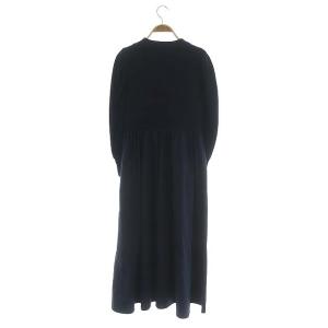 ELENDEEK F&F KT MIX L/S OP ワンピース ドッキング 長袖 ロング 01 ネイビー