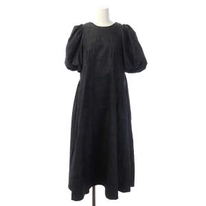 21SS バックフレアワンピース 36 インディゴ