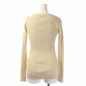 AURALEE ロンハーマン別注 21AW ニット ボートネック リブ 長袖 ベージュ