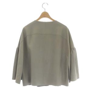 ADORE RAWTUS フレアレザージャケット グレージュ