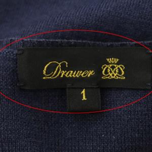 Drawer 18Gカシミヤクルーネックニット セーター 長袖 1 ネイビー