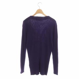 GALERIE VIE 21AW ニット リブ ビルドネック S パープル