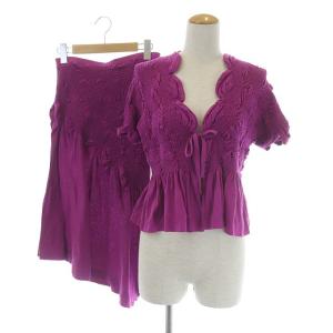 シャーリングデザインセットアップ 2 ピンクパープル