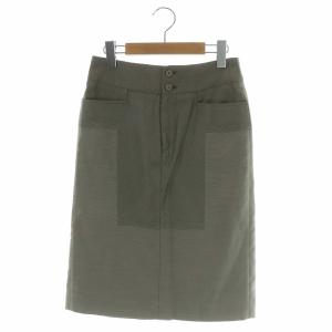 A-POC タイトスカート ロング フロントデザイン 1 カーキ