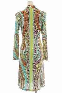 ETRO ペイズリー柄Vネックワンピース 40 マルチカラー