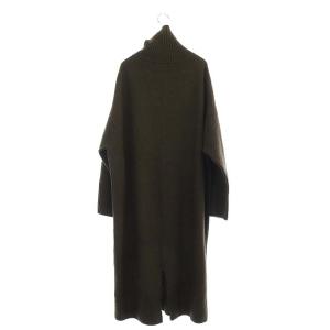 BEAUTY&YOUTH UNITED ARROWS 21AW ダイアゴナルタートルネック ニットワンピース ロング 長袖 ブラウン