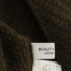 BEAUTY&YOUTH UNITED ARROWS 21AW ダイアゴナルタートルネック ニットワンピース ロング 長袖 ブラウン