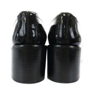 CLANE WIDE GORE FLAT SHOES チャンキーヒール スクエアトゥ 36 黒