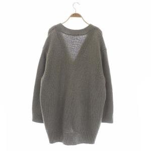 GALERIE VIE 21AW ファインウールVネックロングカーディガン S グレージュ